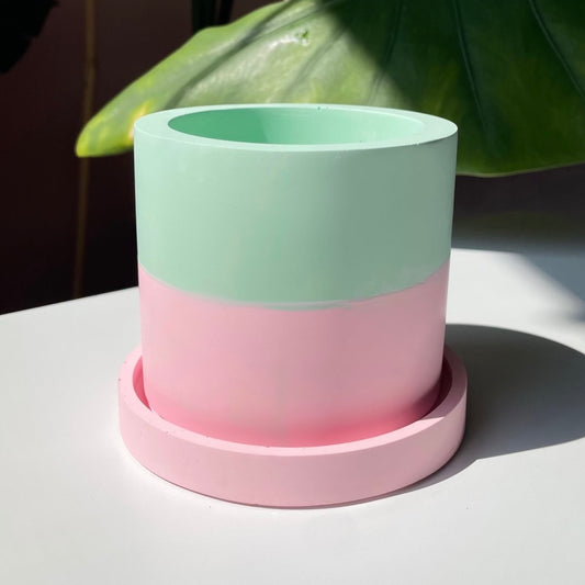 Pink & Aqua Pot